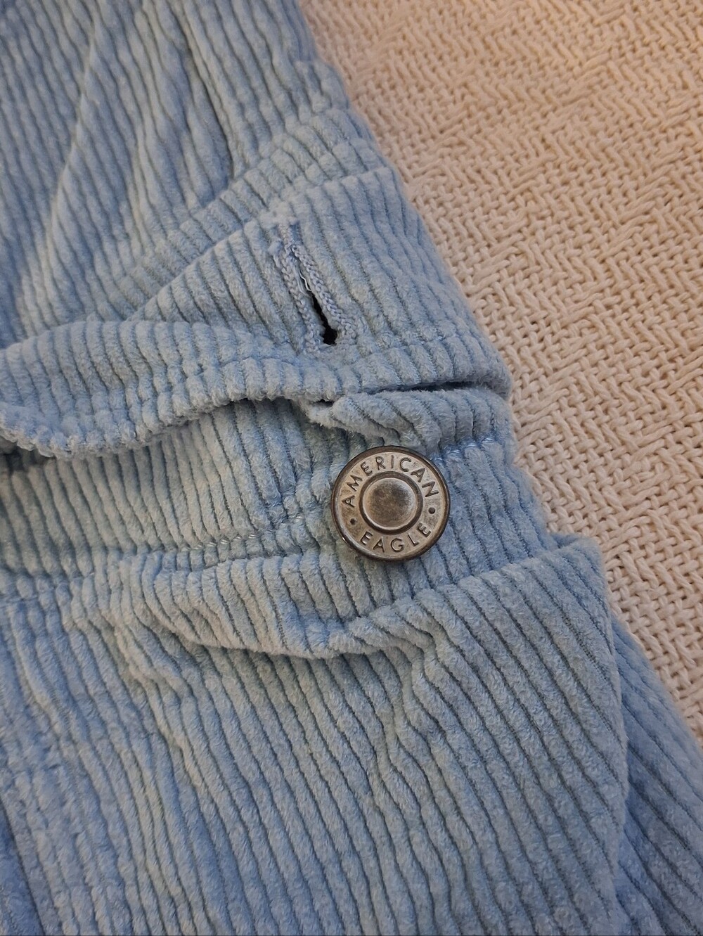 aeo ♡ super high rise baggy wide leg stretch corduroy cargo 4981 gorpcore - Picture 3 of 12
